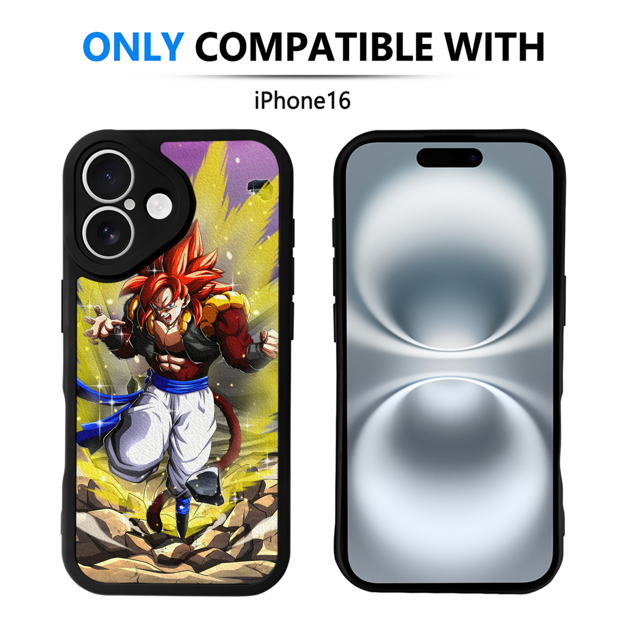 （画像用） ドラゴンボール DRAGON BALL 【iPhone 16シリーズ対応】シリコンスマホケース（レザー調） 材質：シリコン